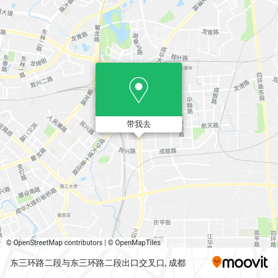 东三环路二段与东三环路二段出口交叉口地图
