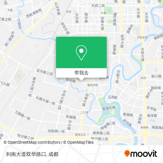 剑南大道双华路口地图