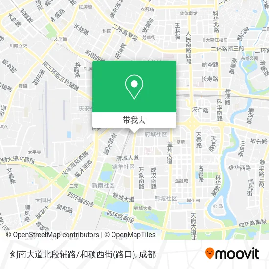 剑南大道北段辅路/和硕西街(路口)地图