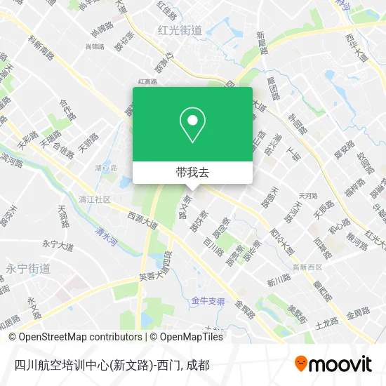 四川航空培训中心(新文路)-西门地图