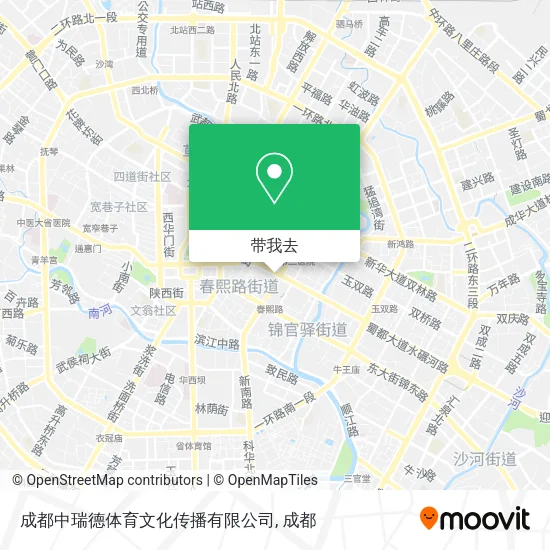 成都中瑞德体育文化传播有限公司地图