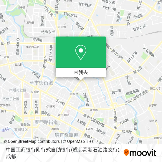 中国工商银行附行式自助银行(成都高新石油路支行)地图