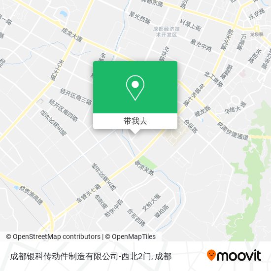 成都银科传动件制造有限公司-西北2门地图