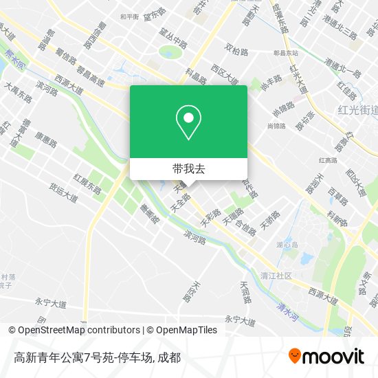 高新青年公寓7号苑-停车场地图