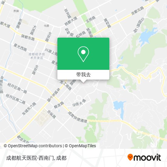 成都航天医院-西南门地图