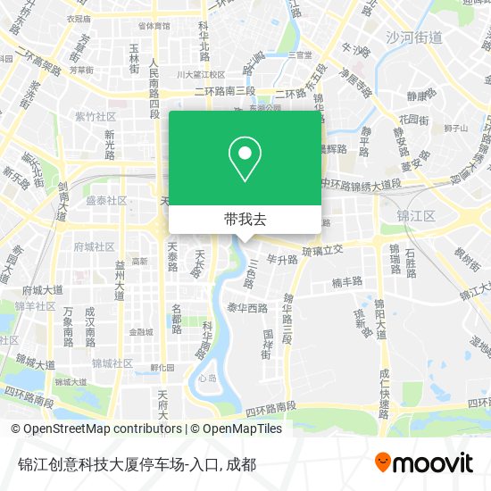 锦江创意科技大厦停车场-入口地图