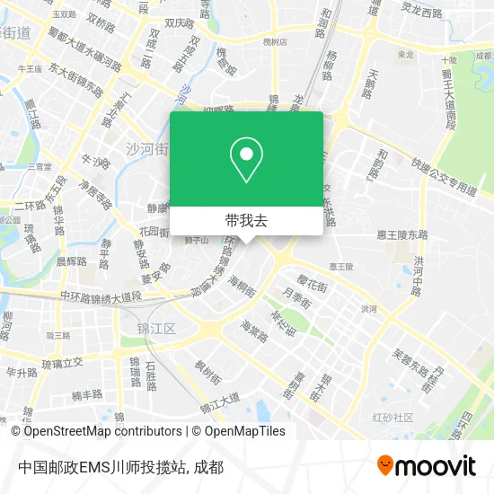中国邮政EMS川师投揽站地图