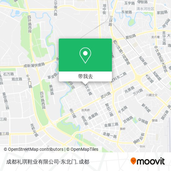成都礼琪鞋业有限公司-东北门地图