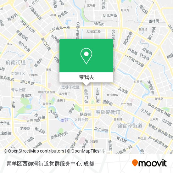 青羊区西御河街道党群服务中心地图