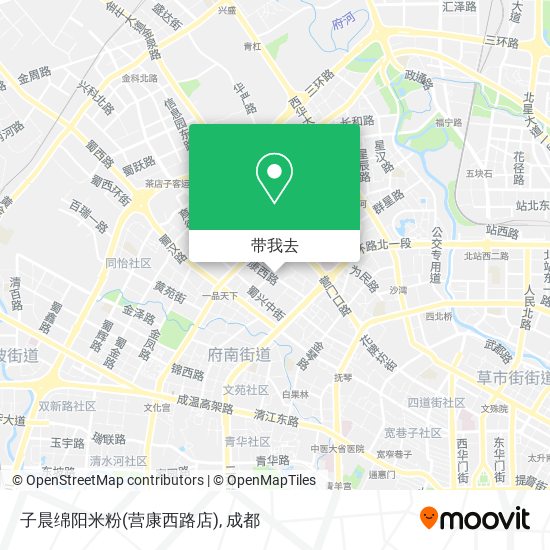 子晨绵阳米粉(营康西路店)地图