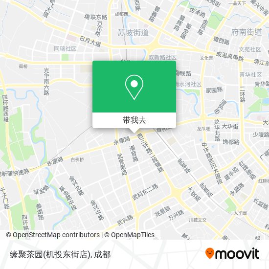 缘聚茶园(机投东街店)地图