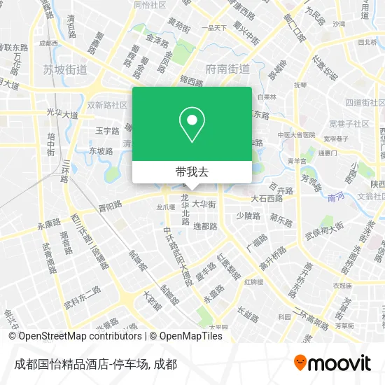 成都国怡精品酒店-停车场地图