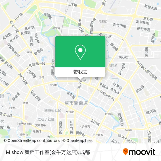 M show 舞蹈工作室(金牛万达店)地图