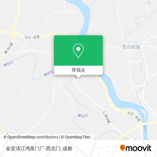 金堂清江鸿发门厂-西北门地图
