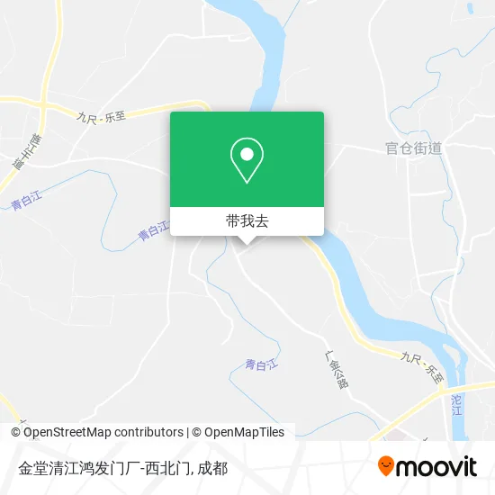金堂清江鸿发门厂-西北门地图