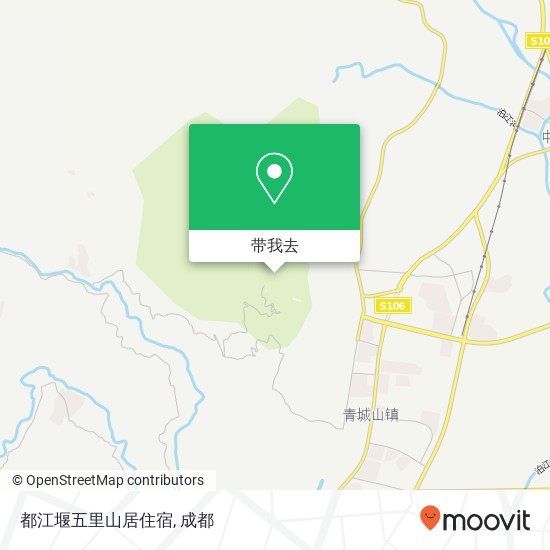 都江堰五里山居住宿地图