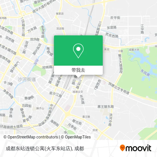 成都东站连锁公寓(火车东站店)地图