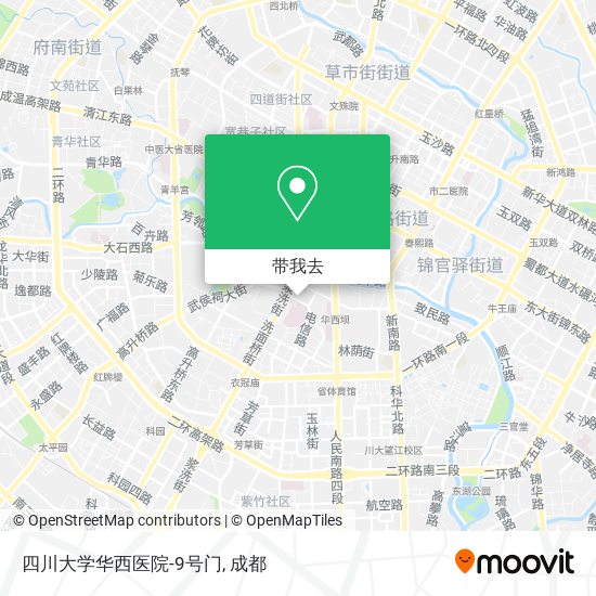 四川大学华西医院-9号门地图