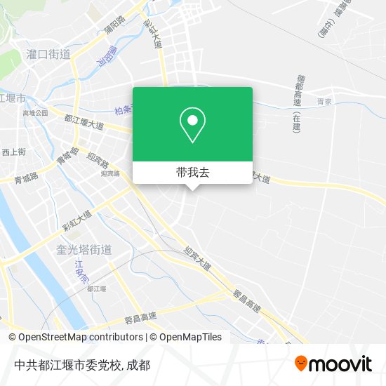 中共都江堰市委党校地图