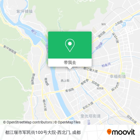 都江堰市军民街100号大院-西北门地图