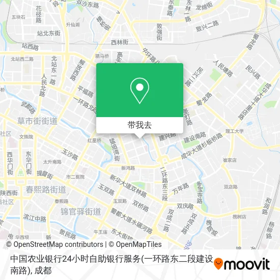 中国农业银行24小时自助银行服务(一环路东二段建设南路)地图