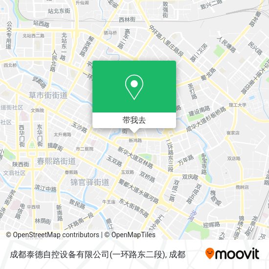 成都泰德自控设备有限公司(一环路东二段)地图