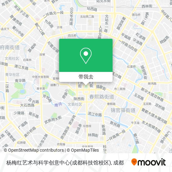 杨梅红艺术与科学创意中心(成都科技馆校区)地图
