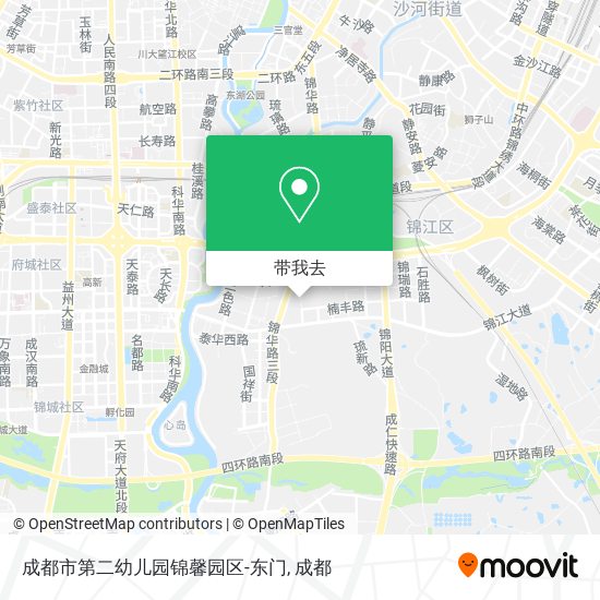 成都市第二幼儿园锦馨园区-东门地图