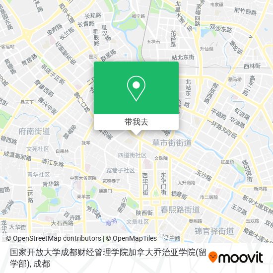 国家开放大学成都财经管理学院加拿大乔治亚学院(留学部)地图