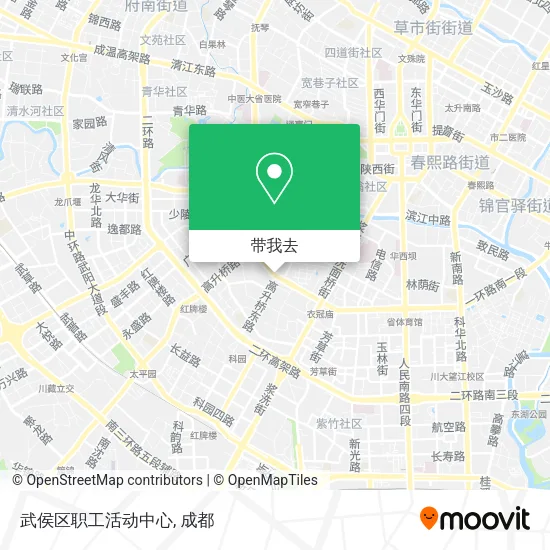 武侯区职工活动中心地图