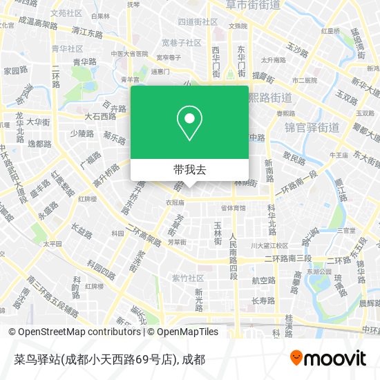 菜鸟驿站(成都小天西路69号店)地图
