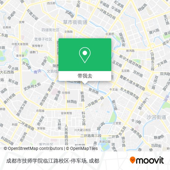成都市技师学院临江路校区-停车场地图