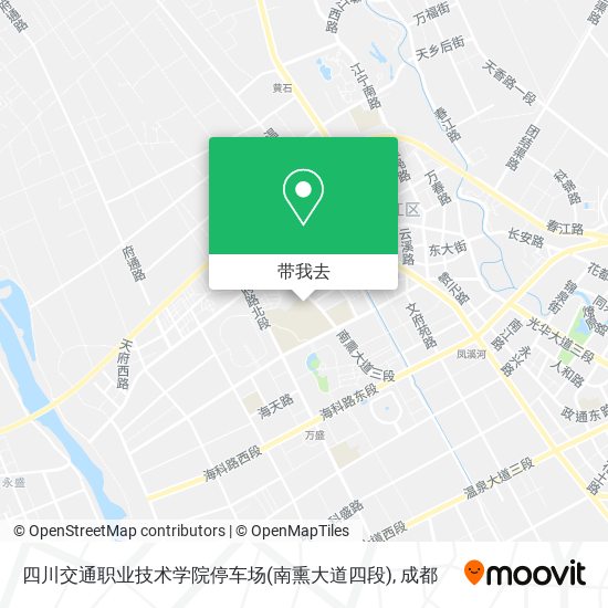 四川交通职业技术学院停车场(南熏大道四段)地图