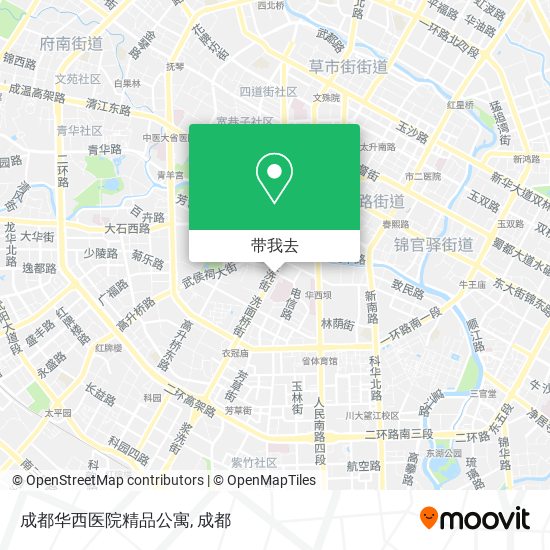 成都华西医院精品公寓地图