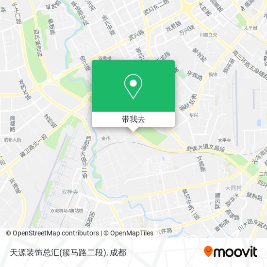 天源装饰总汇(簇马路二段)地图