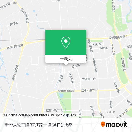 新华大道三段/涪江路一段(路口)地图