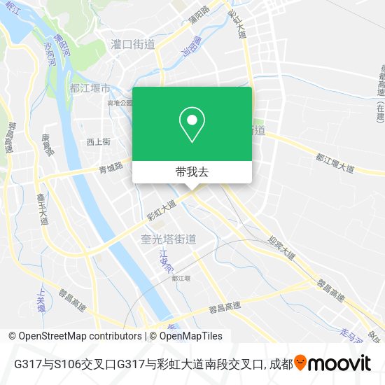 G317与S106交叉口G317与彩虹大道南段交叉口地图