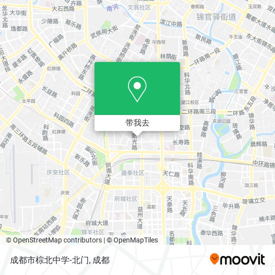 成都市棕北中学-北门地图