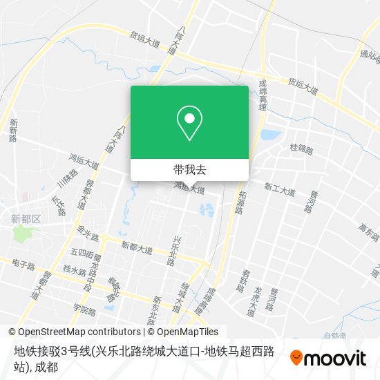 地铁接驳3号线(兴乐北路绕城大道口-地铁马超西路站)地图