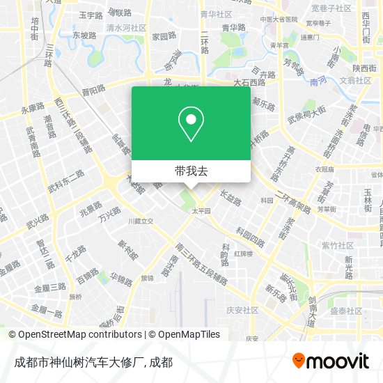 成都市神仙树汽车大修厂地图