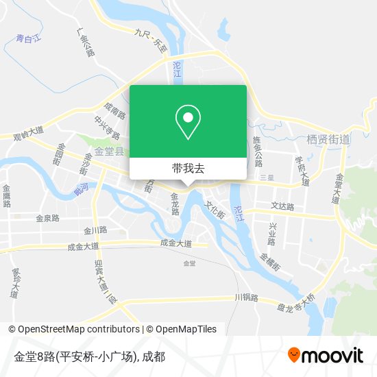 金堂8路(平安桥-小广场)地图