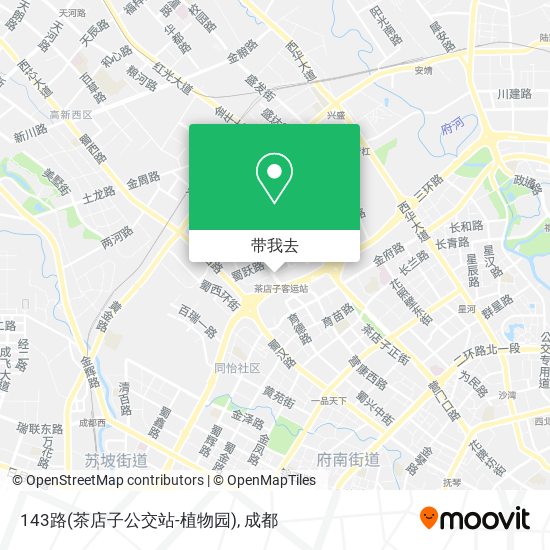 143路(茶店子公交站-植物园)地图
