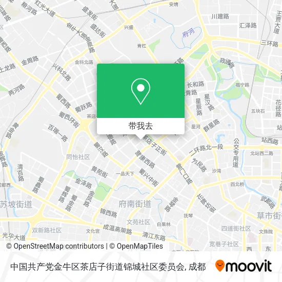 中国共产党金牛区茶店子街道锦城社区委员会地图
