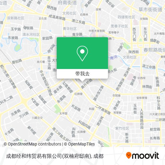 成都经和纬贸易有限公司(双楠府邸南)地图