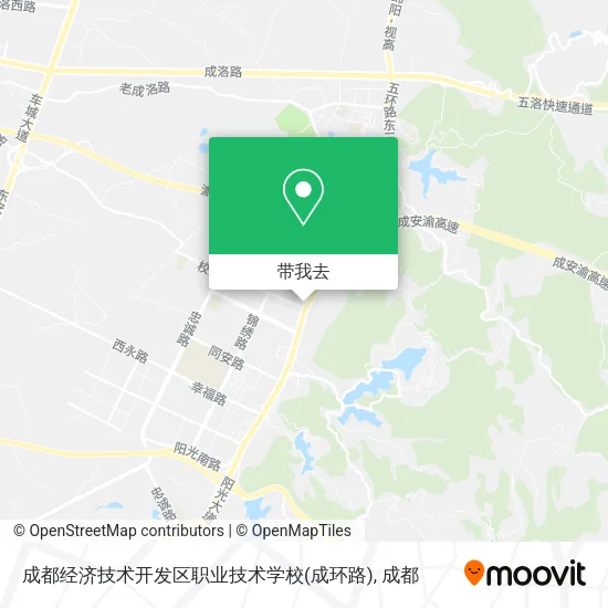 成都经济技术开发区职业技术学校(成环路)地图