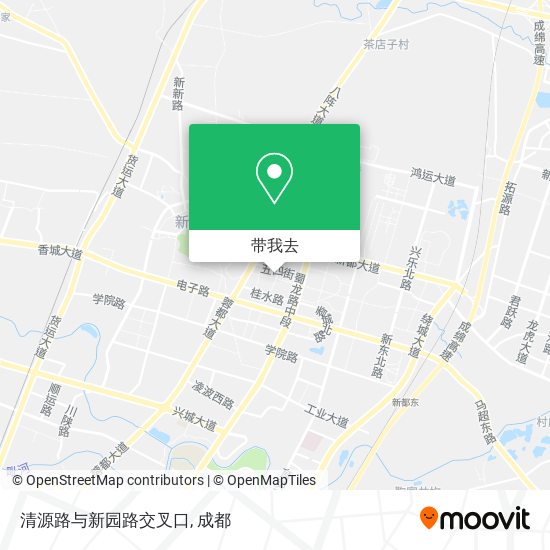 清源路与新园路交叉口地图