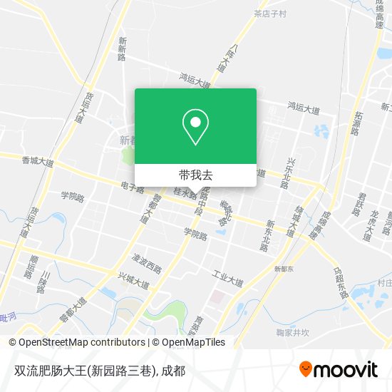 双流肥肠大王(新园路三巷)地图
