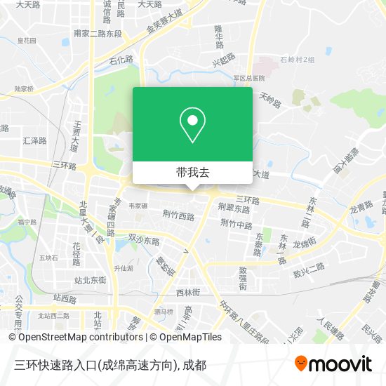 三环快速路入口(成绵高速方向)地图