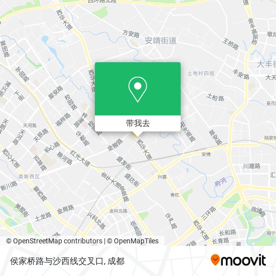 侯家桥路与沙西线交叉口地图