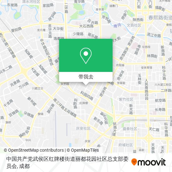 中国共产党武侯区红牌楼街道丽都花园社区总支部委员会地图